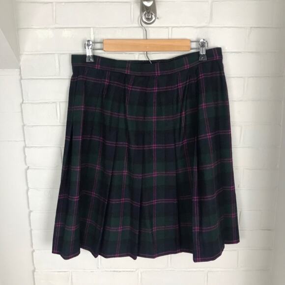 Lord & Taylor Vintage Tartan Plaid Wool Holiday Skirt Size 14P - Picture 6 of 9
